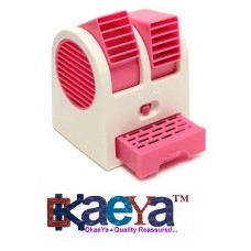 OkaeYa-Mini Fan & Portable Dual Bladeless Small Air Conditioner Water Air Cooler Powered By Usb & Battery Use Of Car/Home/Office (multicolor)